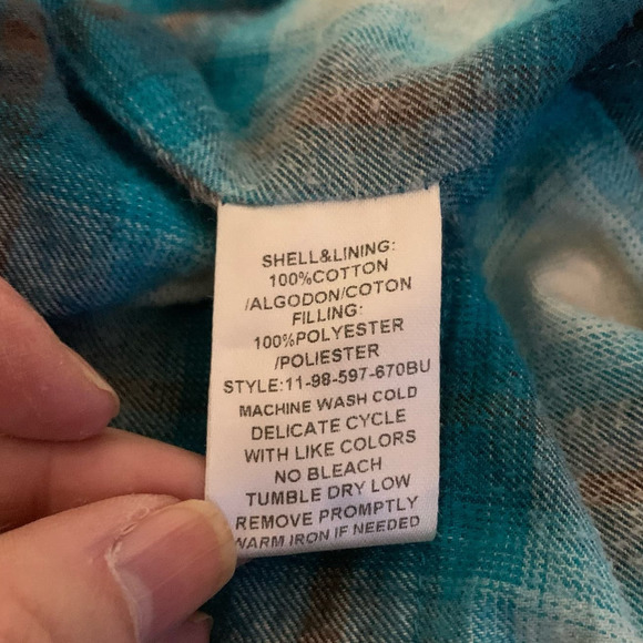 STETSON Western Cowboy‎ Cowgirl Plaid Pearl Snap Puffer Vest Jacket - Picture 12 of 14